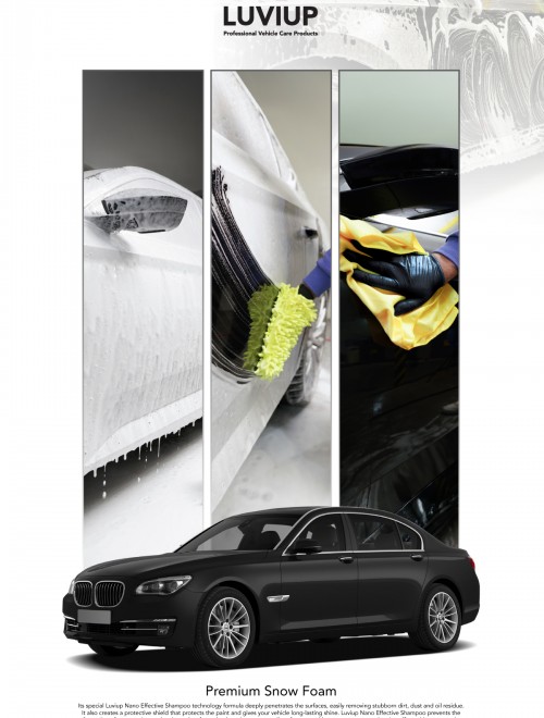 Luviup® nano etkili oto şampuanı 500 ml – pH nötr, yoğun köpük snow foam şampuan