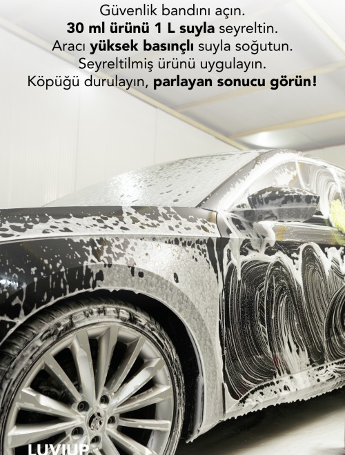 Luviup® nano etkili oto şampuanı 500 ml – pH nötr, yoğun köpük snow foam şampuan